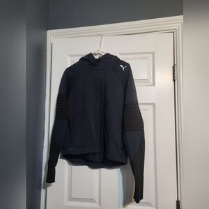 Puma Black Hoodie with White Logo